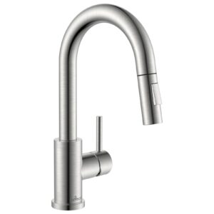 appaso bar sink faucet kitchen faucet with pull down sprayer brushed nickel, modern single handle utility faucet stainless steel faucet for rv,323bn