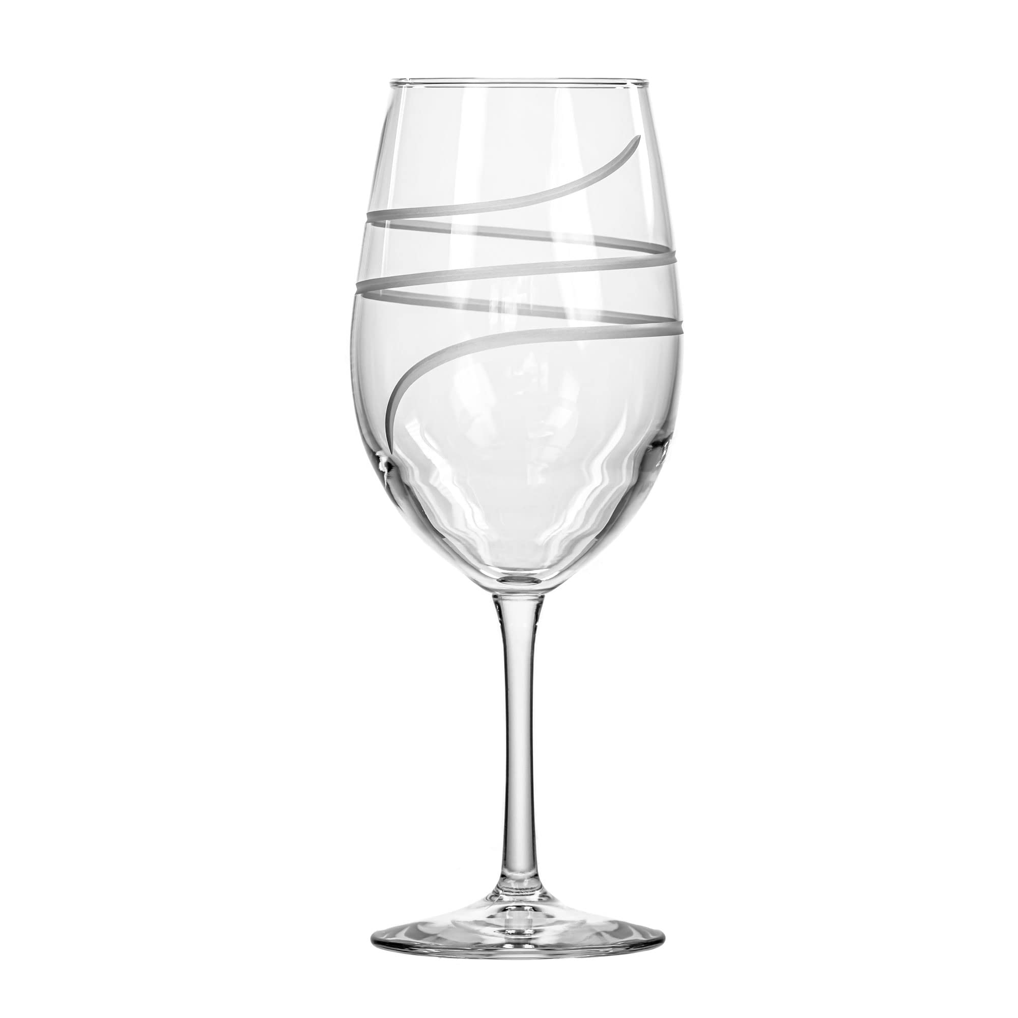 Rolf Glass Twist All Purpose Wine Glass 18 Ounce | Proudly Made in the USA | Large Wine Glasses | Lead-Free Glass | Engraved Large Wine Glasses | (Set of 4)