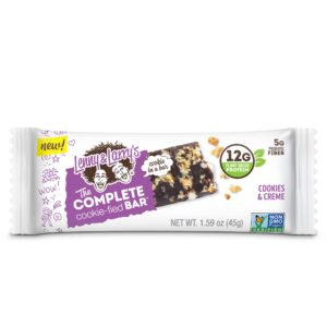 Lenny & Larry's The Complete Cookie-fied Bar, Cookies & Creme, 45g - Plant-Based Protein Bar, Vegan and Non-GMO (Pack of 9)