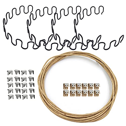 Carkio Sofa Couch Spring Repair Kit,28" Length Fix Sofa Support for Sagging Cushions, Includes Springs, Upholstery Spring Clips, Seat Spring Stay Wire