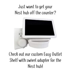 Mount Genie Simple Built-in Google Nest Hub Gen 2 Wall Mount [Does NOT FIT 2018 Gen 1]: The Perfect Smart Home Command Center | PoE Option Available | Designed in The USA