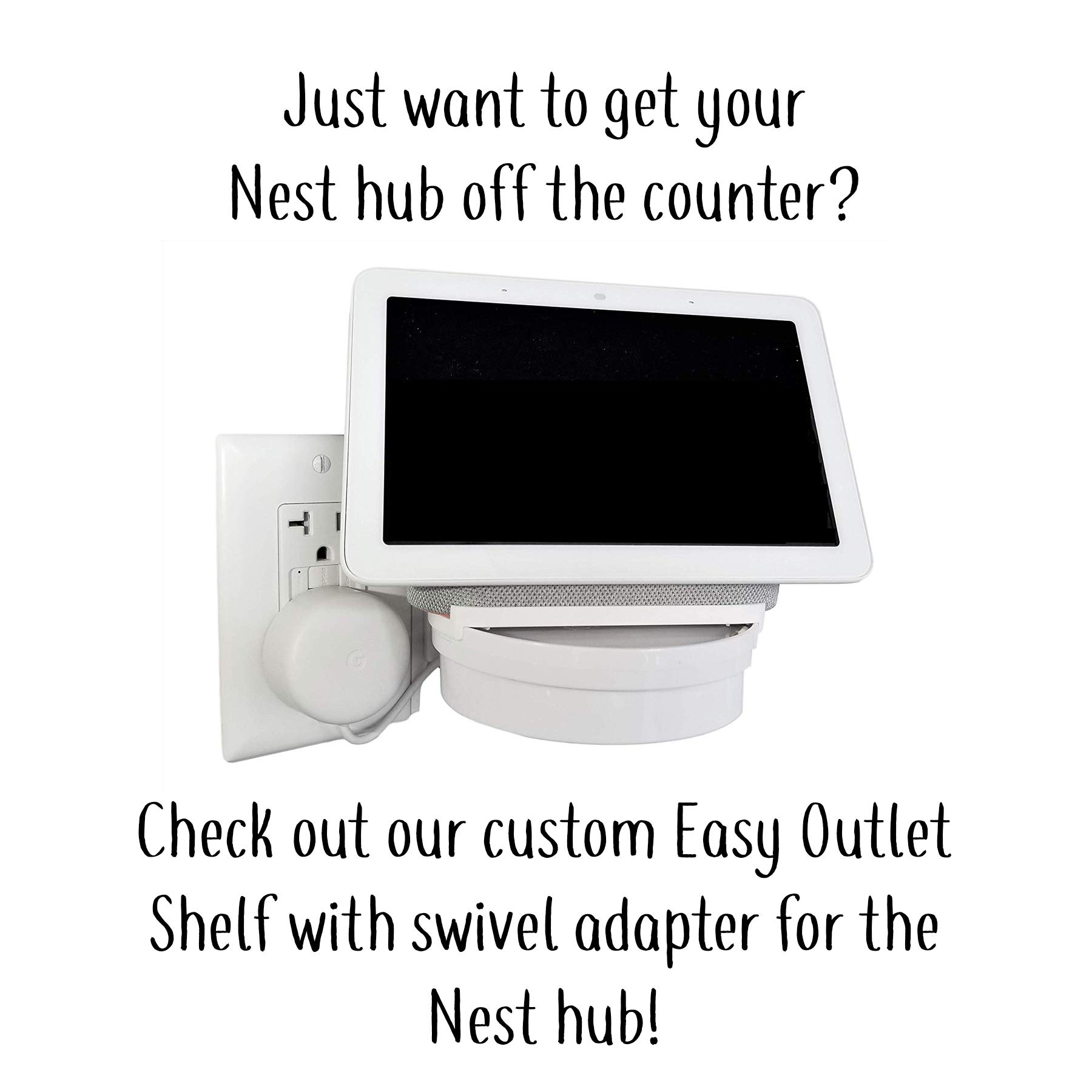 Mount Genie Simple Built-in Google Nest Hub Gen 2 Wall Mount [Does NOT FIT 2018 Gen 1]: The Perfect Smart Home Command Center | PoE Option Available | Designed in The USA