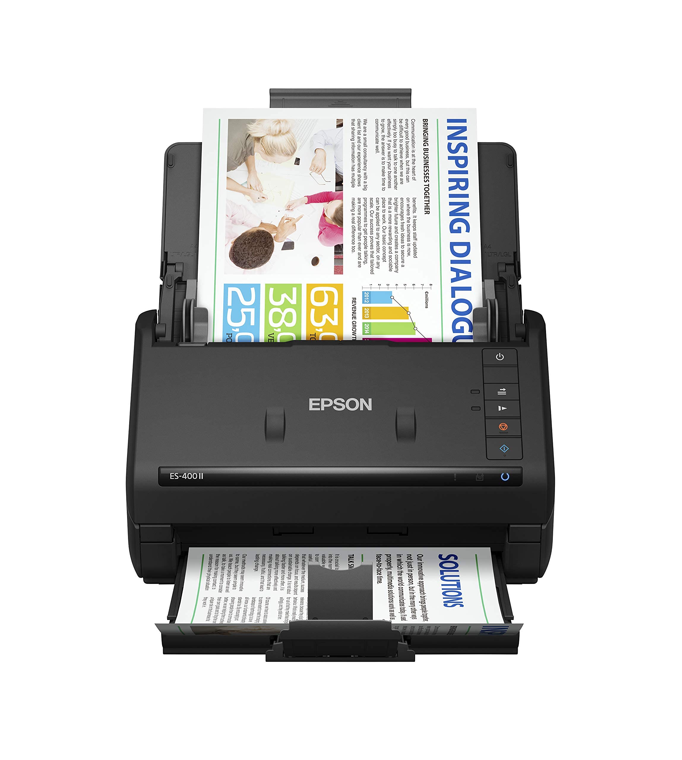 Epson Workforce ES-400 II Color Duplex Desktop Document Scanner for PC and Mac, with Auto Document Feeder (ADF) and Image Adjustment Tools (Renewed)