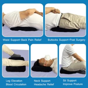 Donut Pillow for Tailbone Pain Coccyx Cushion Butt Office Chair Hemorrhoid Pillow for Sitting Pressure Sciatica Pain Relief Doughnut Pillow Lower Back Bed Sore Wheelchair Car Gamer Seat Cushion