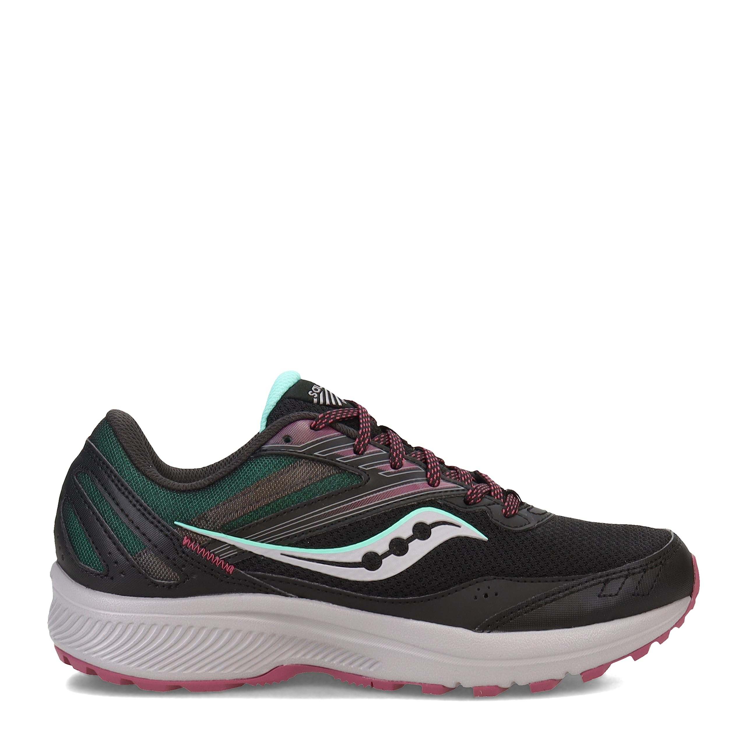 Saucony Women's Cohesion TR15 Running Shoe, Black/Dusk/Mint, 8