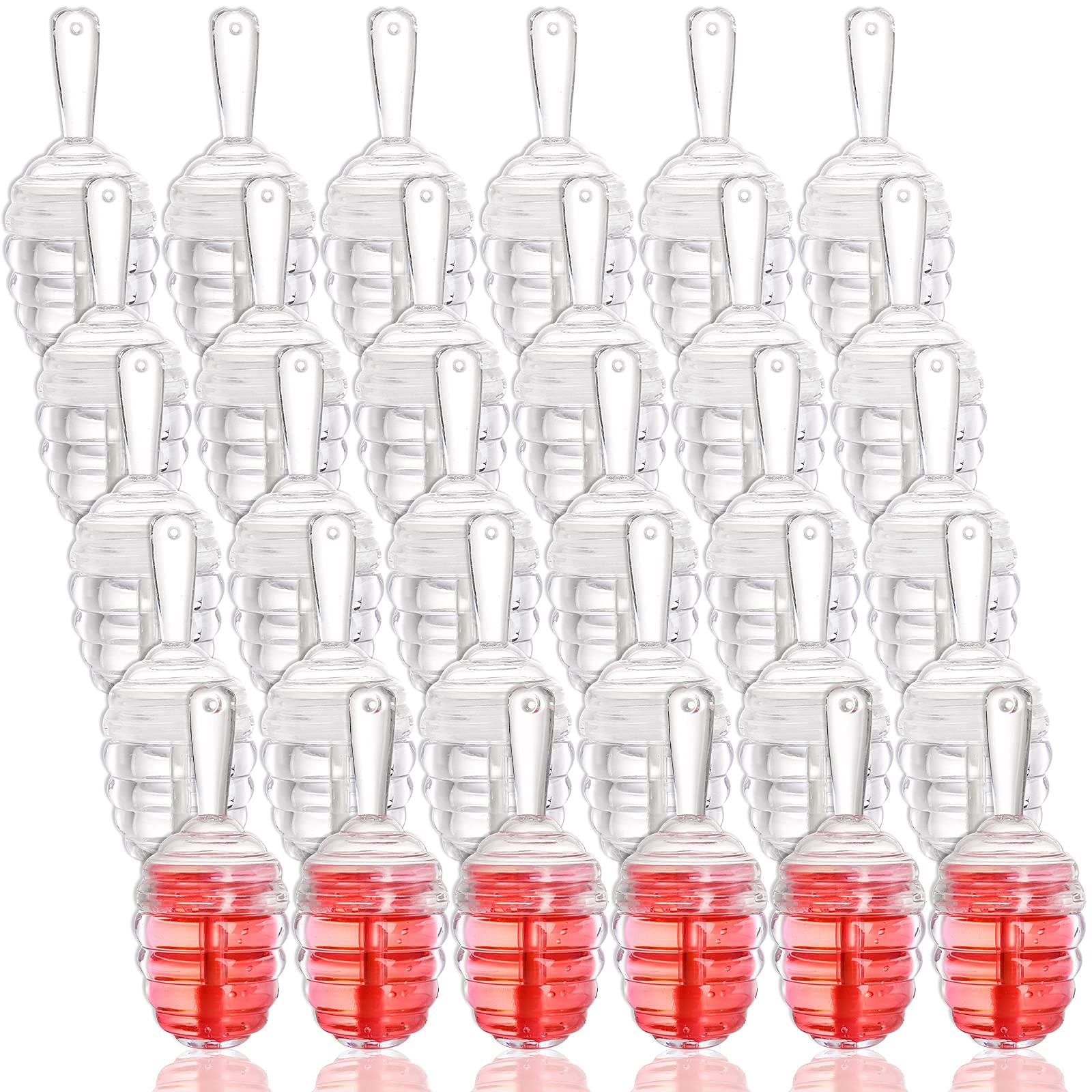 DEAYOU 30 Pack Empty Lip Gloss, Clear Lipstick Brush Bottles for Makeup, 0.2OZ/ 6ml