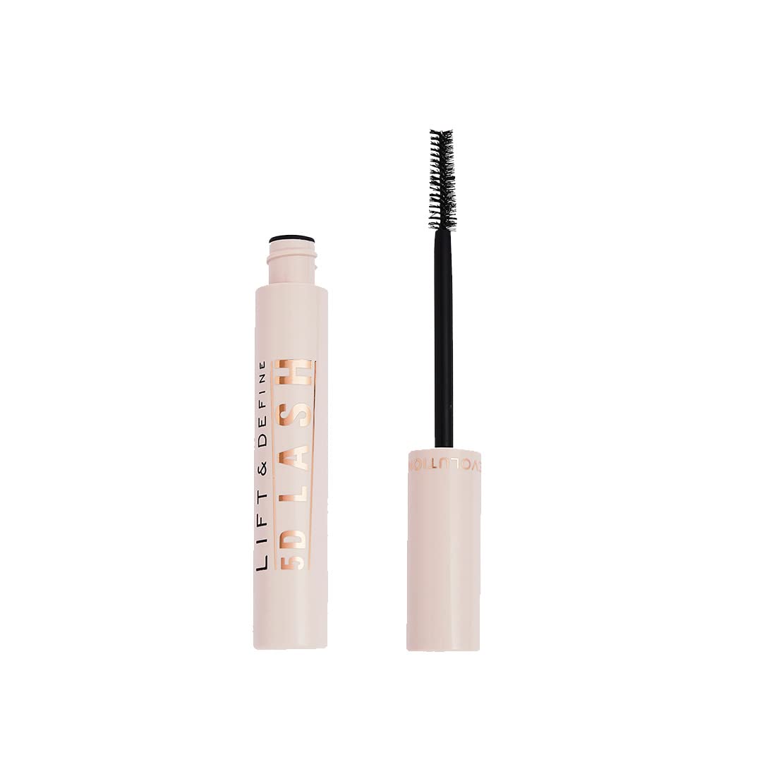 Makeup Revolution 5D Lash Mascara, Black Mascara for Volume & Length, False Lash Effect, Rebuild Weak Lashes, Vegan & Cruelty Free, 0.47fl.oz