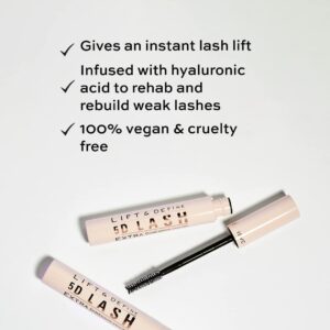 Makeup Revolution 5D Lash Mascara, Black Mascara for Volume & Length, False Lash Effect, Rebuild Weak Lashes, Vegan & Cruelty Free, 0.47fl.oz