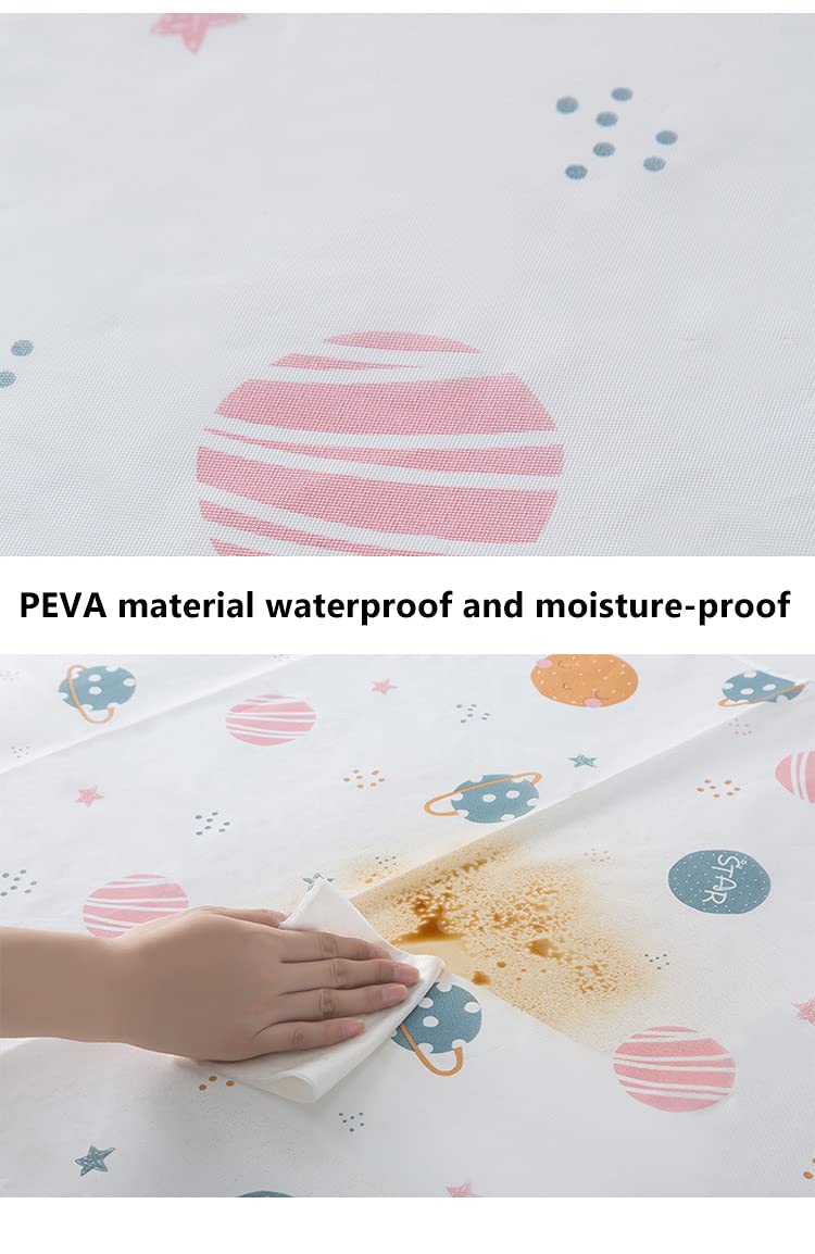 Refrigerator Fridge Dust-Proof Cover Washing Machine Cover PEVA Material Waterproof Cover with Storage Pockets Bags Fridge Dust Cover Oven Cover Multi-Purpose Top Covers (Double door, Flowers 1)