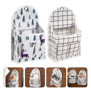 2pcs Storage Bag White Cotton Linen Student Make up Shoe Rack