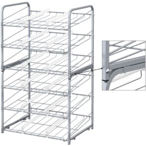 BTY Can Organizer for Pantry Stackable Can Storage Organizer Rack Stacking Can Dispenser Small Space 3 Tier Holds up to 36 Cans for Pantry, Kitchen, Cabinet- Silver