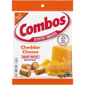 combos cheddar cheese baked pretzel snacks, 13.5 oz. bag, 13.5 oz