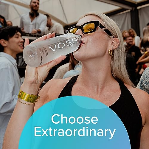 VOSS Premium Still Bottled Natural Water - BPA-Free - High Grade PET - Recyclable Plastic Water Bottles - Pure Drinking Water with Unique & Iconic Bottle Design - 12 Pack