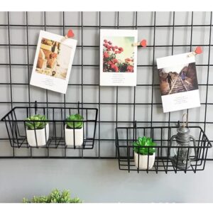 Jnnzzggu 3 Pack Wire Baskets,Wall Grid Panel Hanging Wire Basket,Wall Storage and Display Basket for Cabinet & Pantry Organization and Kitchen,Bathroom,Bedroom Storage