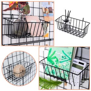 Jnnzzggu 3 Pack Wire Baskets,Wall Grid Panel Hanging Wire Basket,Wall Storage and Display Basket for Cabinet & Pantry Organization and Kitchen,Bathroom,Bedroom Storage