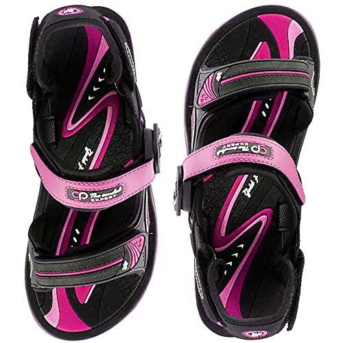 Gold Pigeon Shoes Classic WomenÕs Sport Sandal Easy On/Off Snap Lock Waterproof Athlete Sandals for Women Size 7-7.5 Big Kid Size 5.5-6 * 1671 Fuchsia -38