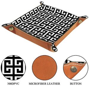 Tradition Greek Key Pattern Accessories Storage Tray for Travel, Home or Office