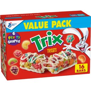 trix breakfast cereal treat bars, value pack, 16 ct