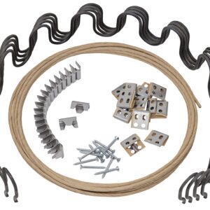 House2Home 15" Couch Spring Repair Kit to Fix Sofa - Includes 4pk of Springs, Upholstery Spring Clips, Seat Spring Stay Wire, Screws, and Installation Instructions