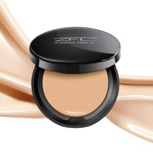 zfc foundation makeup concealer, medium-to-full coverage foundation cream, long lasting waterproof up to 12hr hybrid setting powder