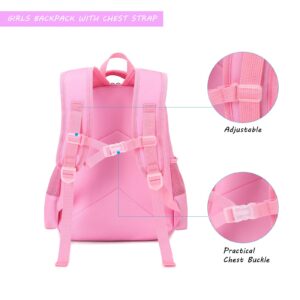 Girls Backpacks, Unicorn Backpack and Lunch Box for Girls, Kids Unicorn School Bookbag Set with Lunch Box and Pencil Case