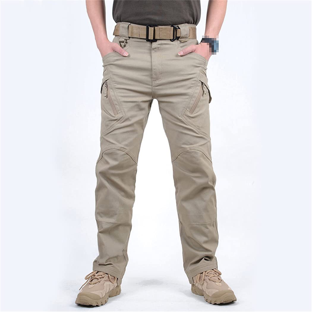 KEHAIOO Men Military Tactical Cargo Pants, SWAT Combat Army Trousers, Casual Many Pockets Stretch Cotton Pants Gray M