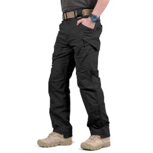 KEHAIOO Men Military Tactical Cargo Pants, SWAT Combat Army Trousers, Casual Many Pockets Stretch Cotton Pants Gray M