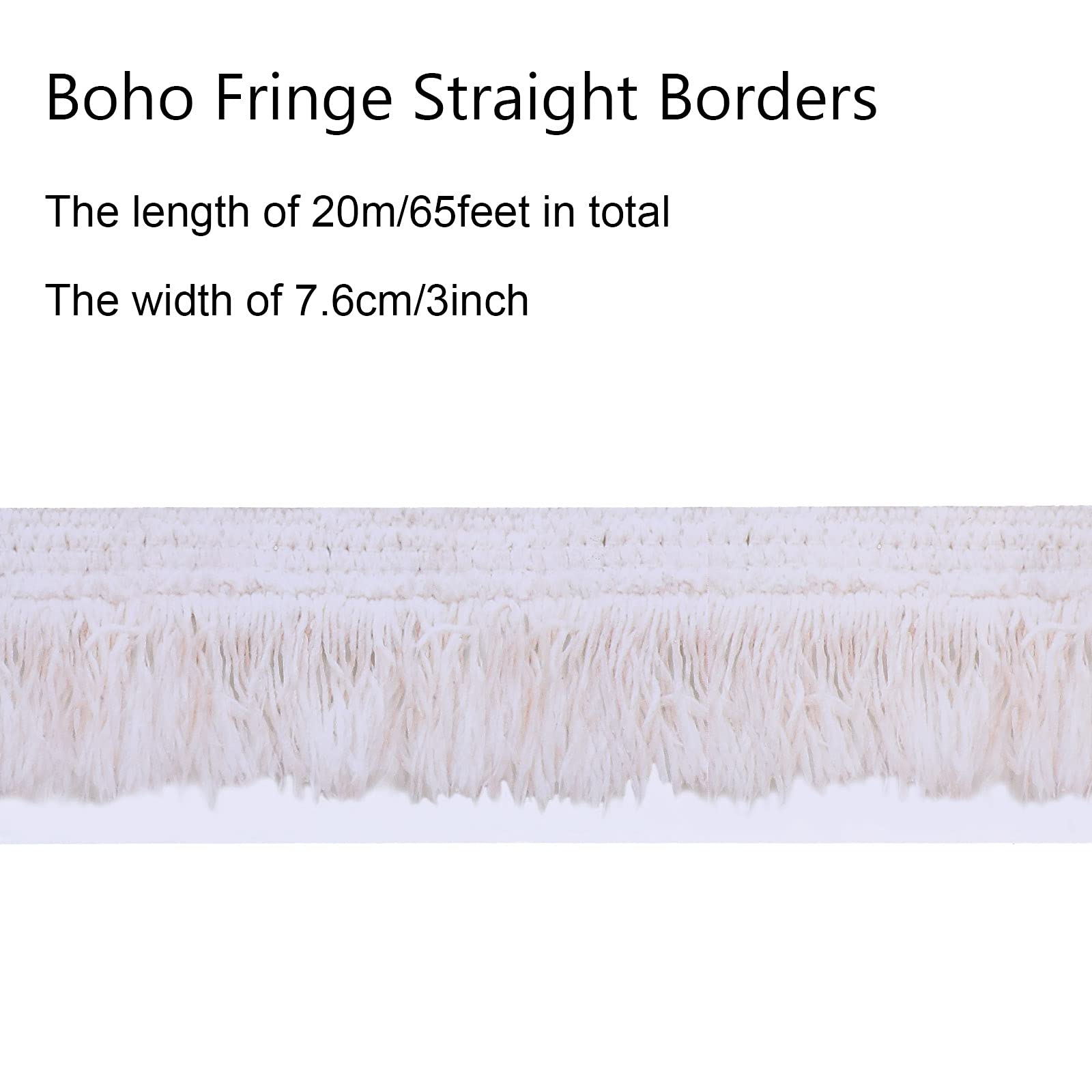 Boho Fringe Straight Borders Knotted Fringe Bulletin Board Border Strips 65.6 Feet x 2.99 Inch Boho Fringe Borders Decorations Tassel Fringe Trim for Classroom Home School Blackboard