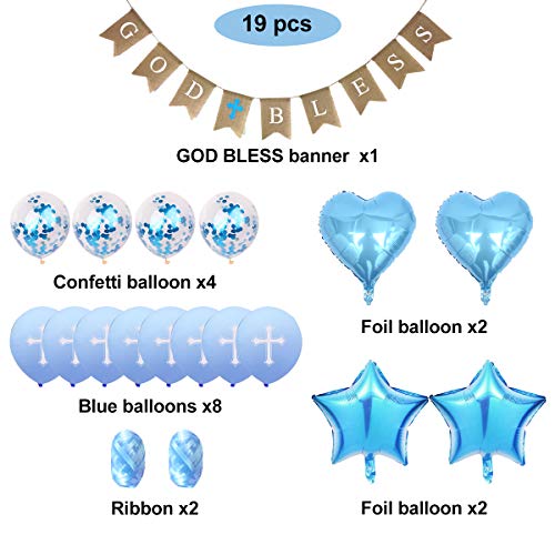 God Bless Banner Baptism, Baptism Decorations Boy, Confirmation Balloons, First Communion Balloons, Cross Balloons for Baptism, Baptism Cross Balloons, Baptism Decorations, Baby Shower