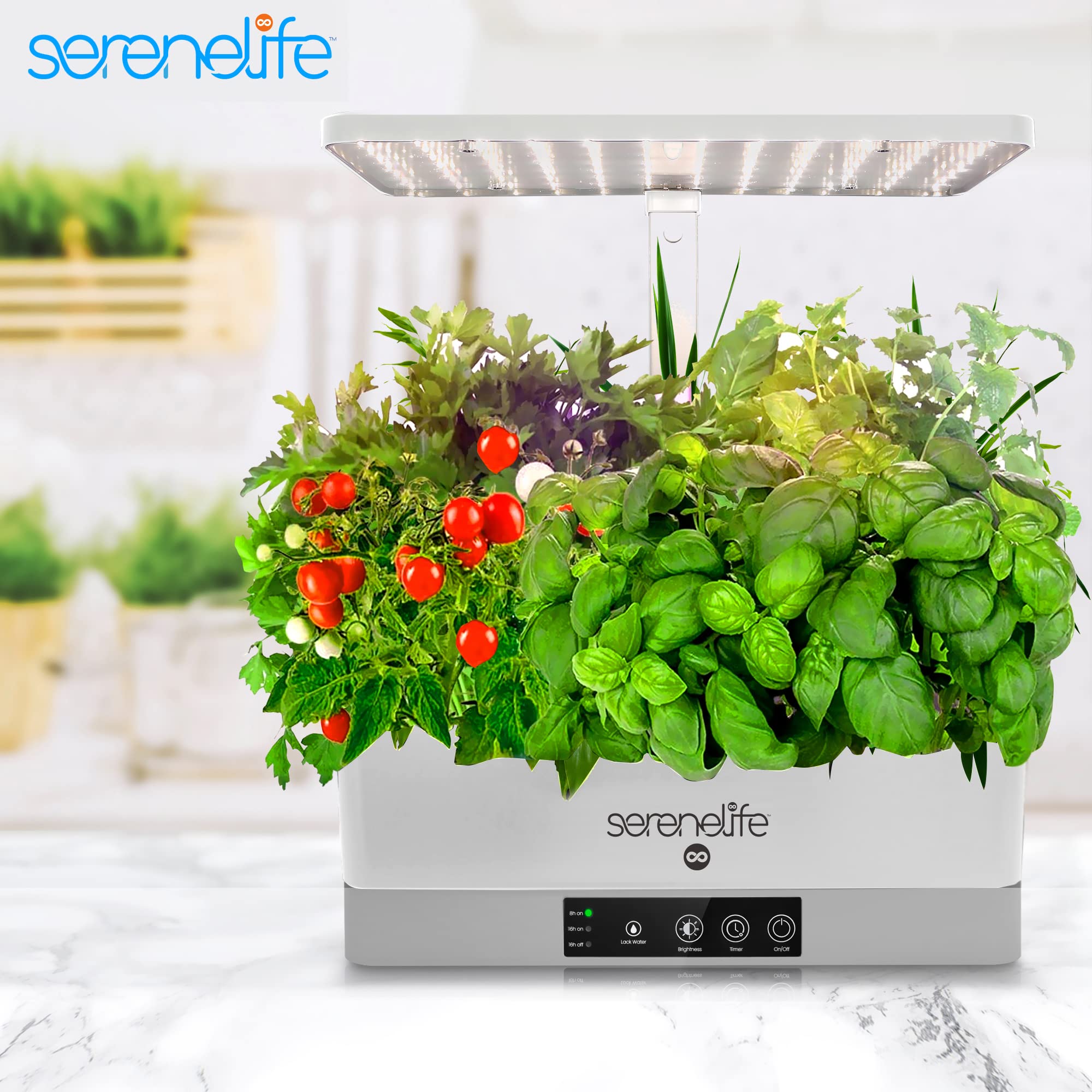 Hydroponic Herb Garden 6 Pods, Indoor Herb Garden Kit, Seed Pod, Indoor Garden, Full-Spectrum Grow Light, Adjustable Height, Hydroponic Indoor Garden, Smart Indoor Plant system