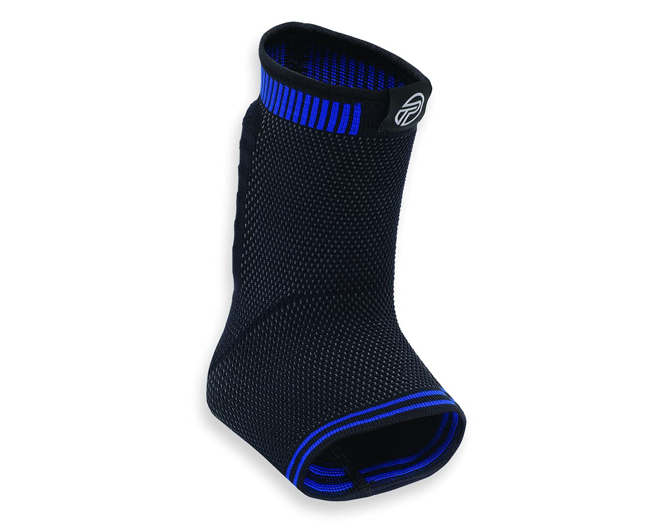 PRO-TEC ATHLETICS Achilles Sleeve with dual gel compression strips, Black/Blue, Medium (3707F)