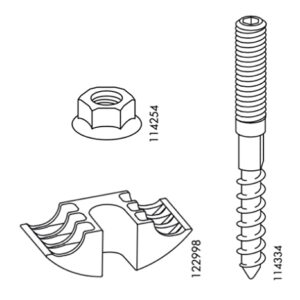 Spare Hardware Parts MALM Headboard Bed Frame Parts Combo Pack (Replacement for IKEA Part #122998 + 114254 + 114334) (Pack of 4)