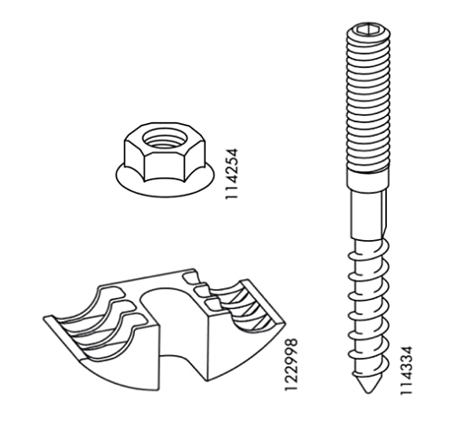 Spare Hardware Parts MALM Headboard Bed Frame Parts Combo Pack (Replacement for IKEA Part #122998 + 114254 + 114334) (Pack of 4)