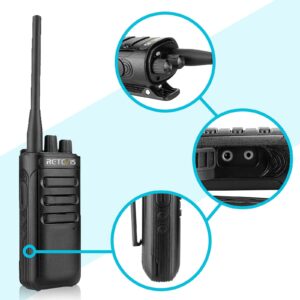 Retevis RB85 Long Range Walkie Talkies, High Power 2 Way Radios with Shoulder Mic, Long Distance Two Way Radios, Noise Canceling, Compact, for Work Warehouse Hotel(4 Pack)