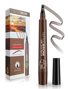 4 point eyebrow pencil dark brown waterproof tint makeup pen creates natural looking brows and stays on 24h