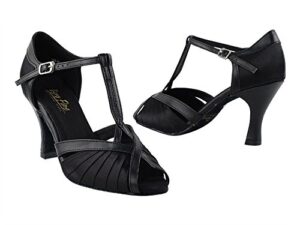 very fine gabriella (2020) womens dance shoes ballroom latin salsa tango waltz rhythm swing black satin 2.5" heel us 6.5 m