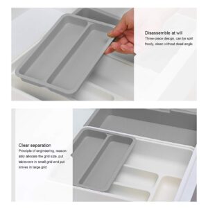 Hyuduo Utensil Drawer Organizer, Expandable Adjustable Kitchen Drawer Organizer For Utensils, Compartment Tidy Drawer,storage box storage box