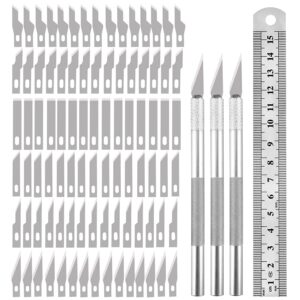 90pcs knife blades precision craft knife set, for diy artwork, cutting, models, scrapbook