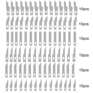 90PCS Knife Blades Precision Craft Knife Set, for DIY Artwork, Cutting, Models, Scrapbook