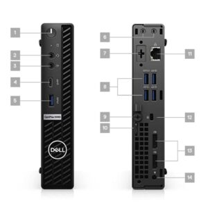 Dell OptiPlex 5080 Desktop Micro - Intel Core i7 10th Gen - i7-10700T - Eight Core 4.5Ghz - 512GB SSD - 16GB RAM - Windows 10 Pro (Renewed)