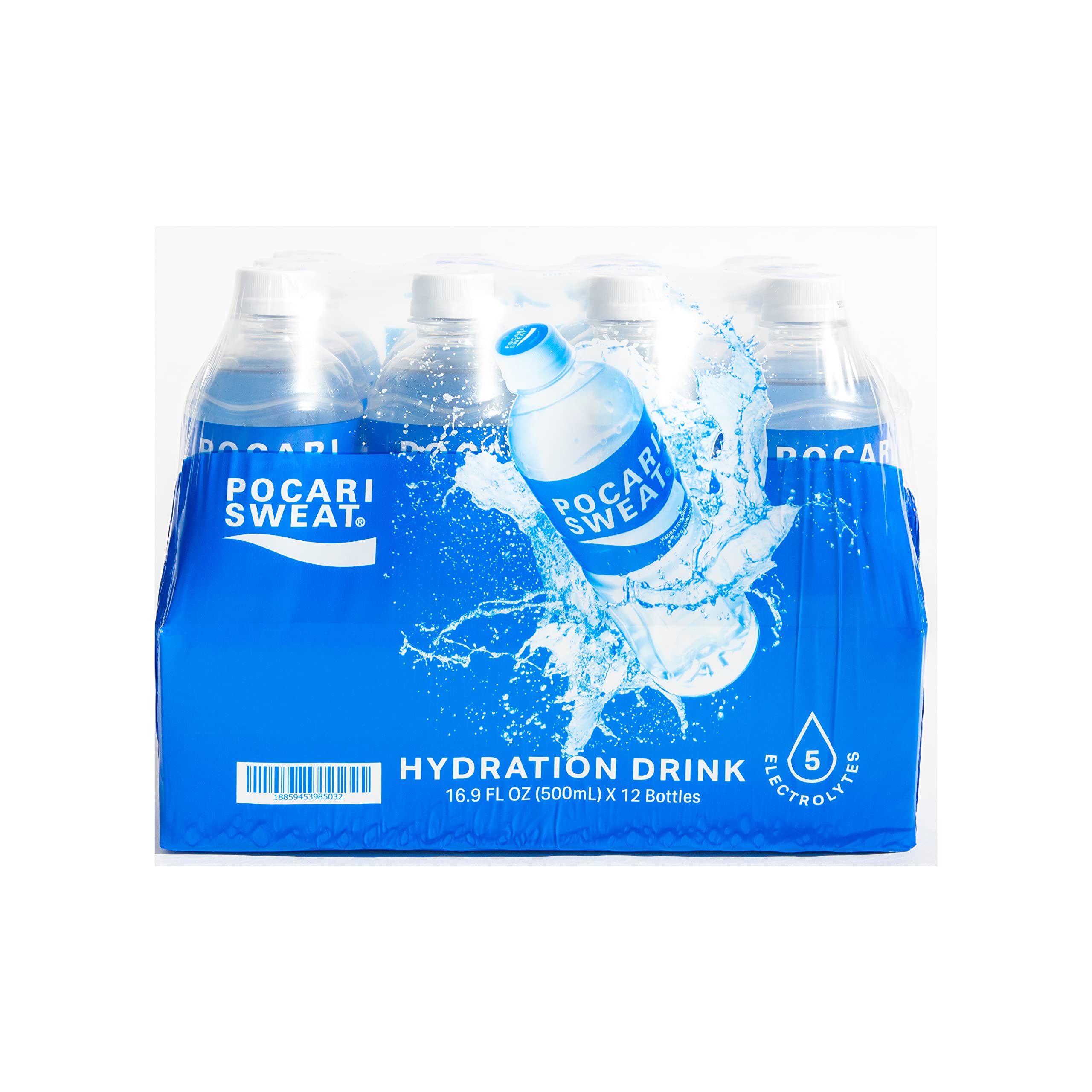 Pocari Sweat PET Bottles - The Water and Electrolytes that Your Body Needs, Japans Favorite Hydration Drink, Now in the USA, Clear, 500 ml, 12 Pack