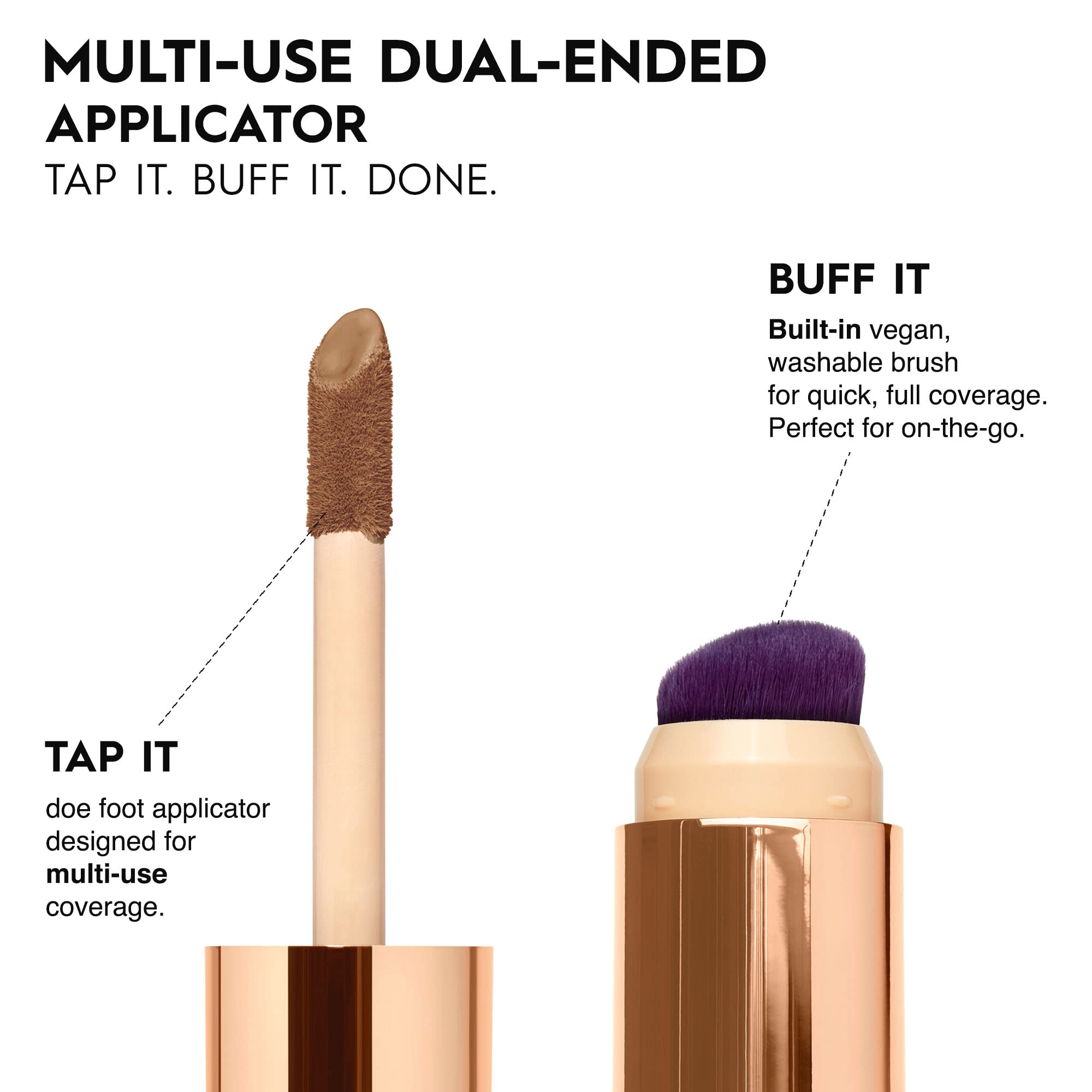 Urban Decay Quickie 24HR Multi-Use Full Coverage Concealer – Waterproof – Dual-Ended with Brush - Hydrating with Vitamin E - Natural Finish - Vegan & Cruelty Free - 20NN, 0.55 Oz