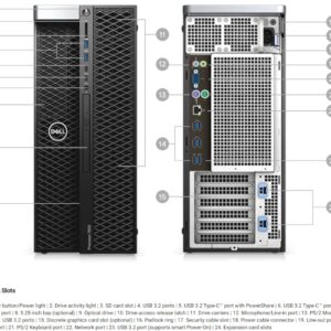 Dell Precision 7820 Tower Workstation, Intel Xeon Silver 4114 10-Core 2.2GHz, 192GB RAM, 1TB SSD + 3TB HDD, Nvidia Quadro P2000 5GB, Windows 10 Pro 64-bit