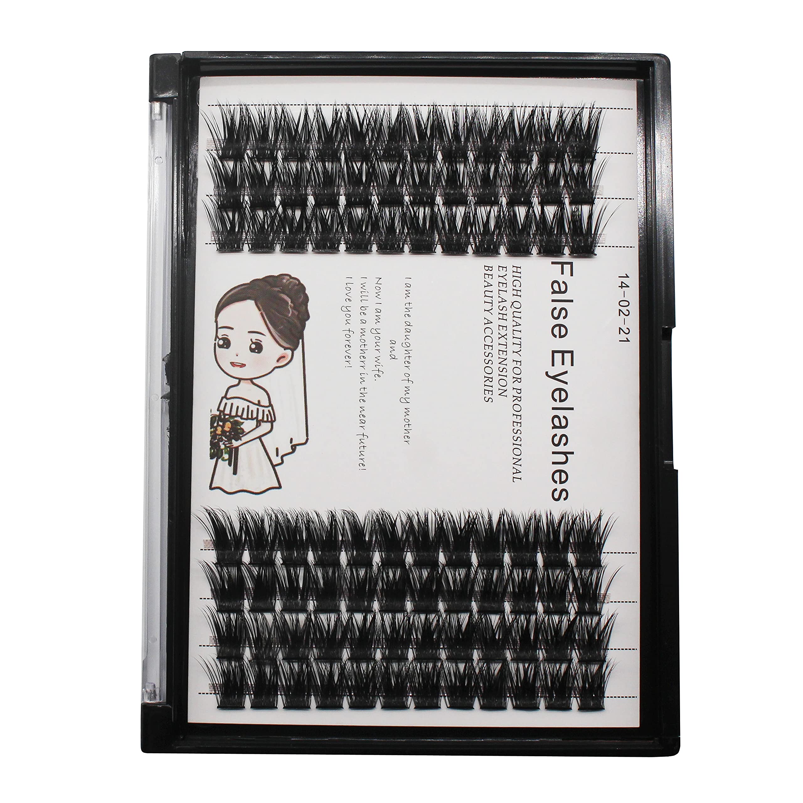 Bodermincer 84 Clusters Large Pack D Curl Volume Lashes Set Wide Cluster False Eyelash DIY Eyelash Extension Individual Lash Girl Women Home Eyelash Extension (12mm)