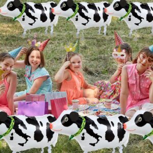 6 Pieces Walking Animal Balloons Foil Animal Air Walkers Pet Balloons Helium Farm Animal Balloons Party Decorations for Animal Theme Party Supplies Baby Shower Wedding Birthday Party Favors (Cow)