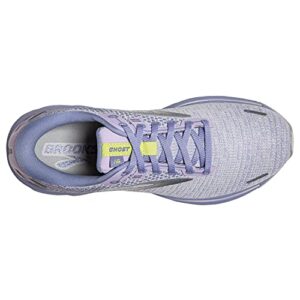 Brooks Women's Ghost 14 Neutral Running Shoe - Lilac/Purple/Lime - 8.5 Medium
