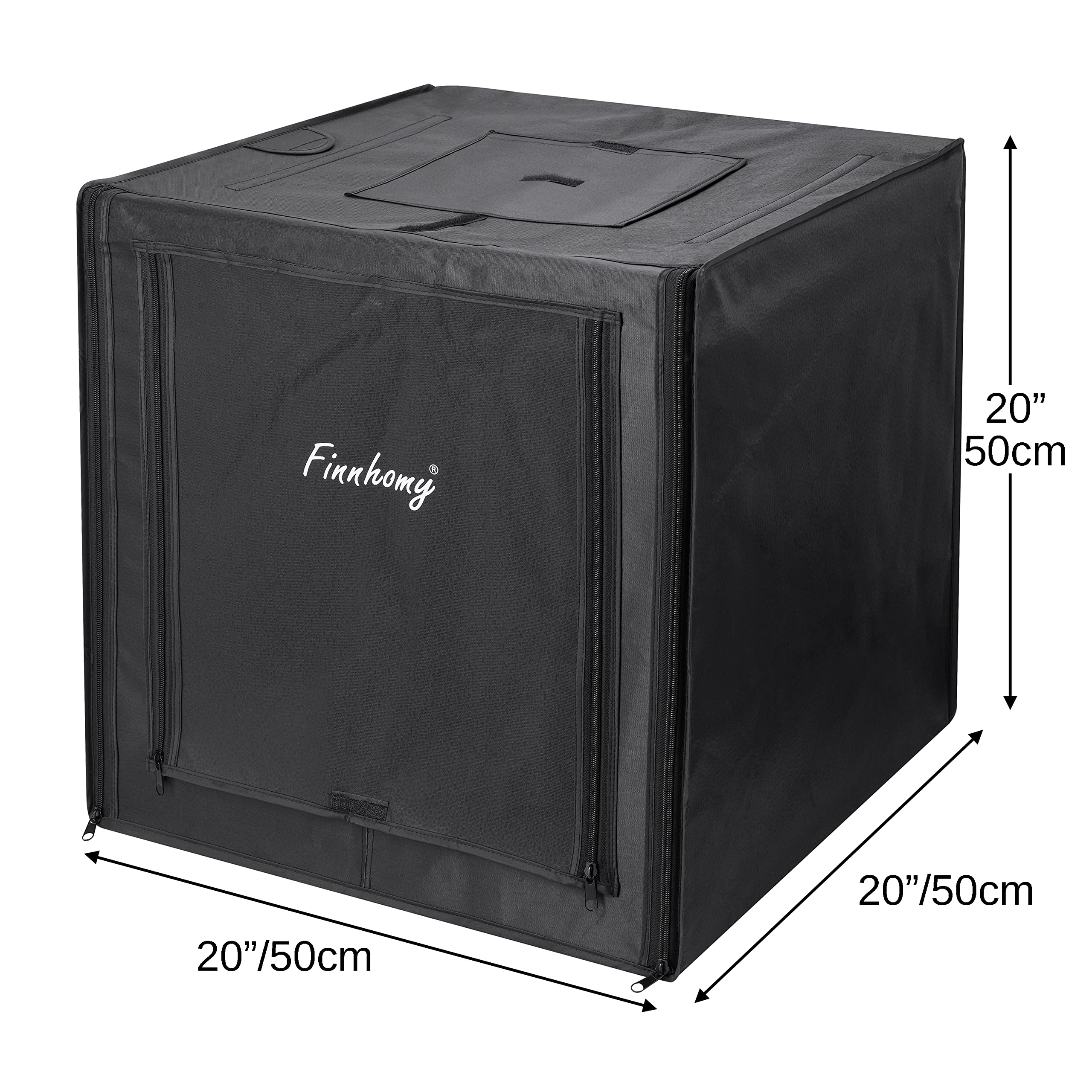 Finnhomy 20 x 20 Photo Box Professional Portable Photo Studio Photo Light Studio Photo Tent Light Box Table Top Photography Shooting Tent Box Lighting Kit