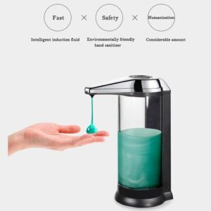 SHUTING2020 Soap Dispenser Automatic Foaming Hand Sanitizer Bottle Wall Mounting Lotion Bottle Soap Dispenser Large Capacity Soap Pump (Color : Black)