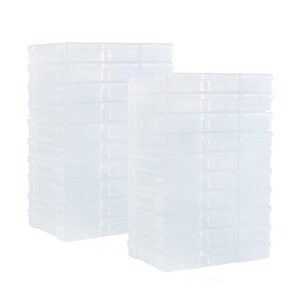 party club of america transparent 5" x 7" photo storage boxes - photo organizer cases photo keeper picture storage containers box for photos - 20 pack (clear)