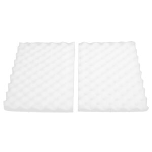 aunmas 2 pcs fondant foam pad, fondant shaping sugar flower drying modeling wavy sponge mat tray, diy sponge mat cake decoration, white